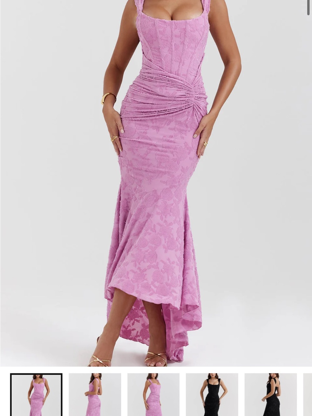 Elegant Lilac Ruched Midi Dress